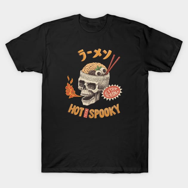 Spooky Ramen T-Shirt by Kelelowor